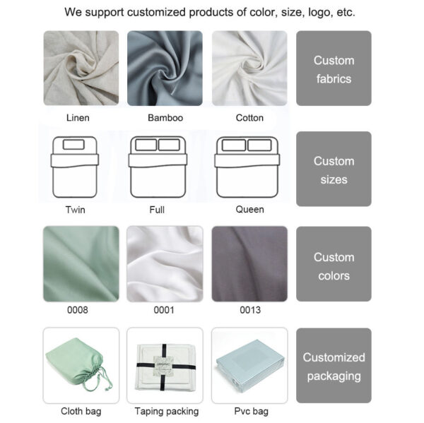 Luxury Beige Cotton Bedding Set - Queen Size 1