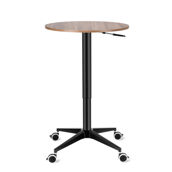 Sleek Round Table with Star Base and Casters Versatile Design 1