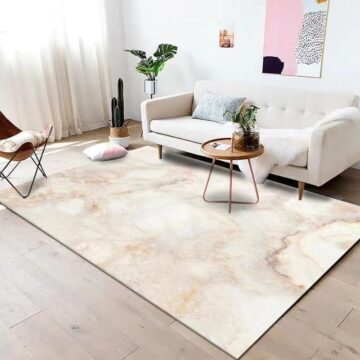 Contemporary Abstract Marble-Texture Floor Mat BU31