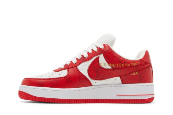 Louis Vuitton  x Nike Air Force 1 Low 'White Comet Red' 1A9V-WHITE-RED - Image 3