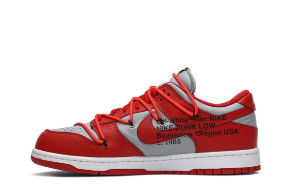 Off-White  x Nike Dunk Low 'University Red' CT0856-600 - Image 3
