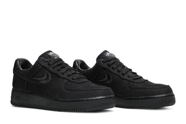 Stussy  x Nike Air Force 1 Low 'Triple Black' CZ9084-001 - Image 8